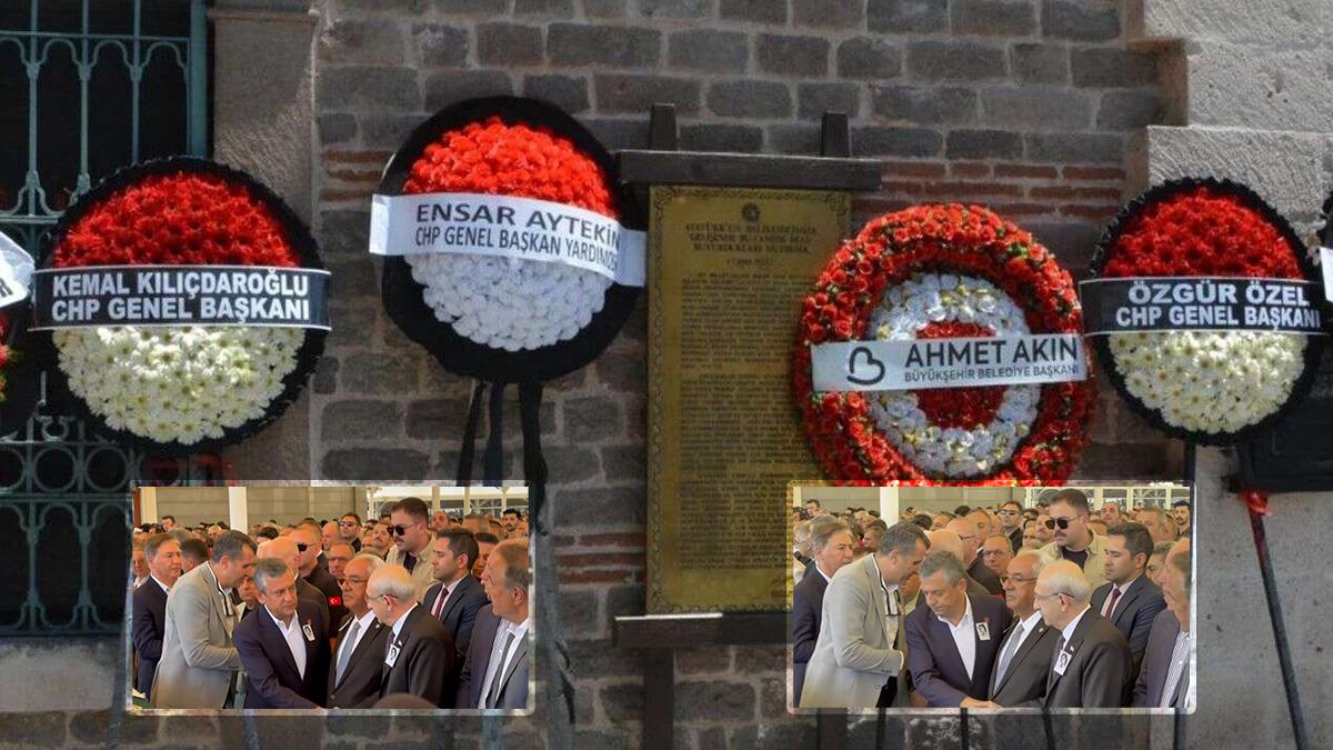 Özel ile Kılıçdaroğlu bir kez daha yan yana! Çelenkleri gündem oldu