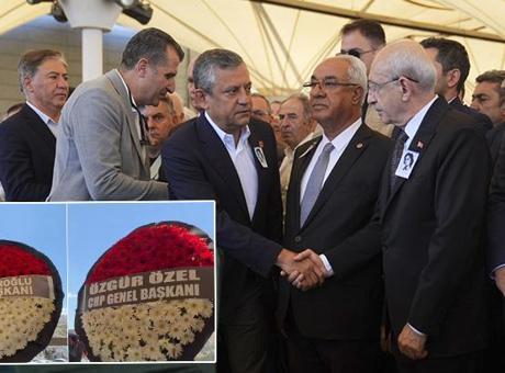 İki çelenk, tek ünvan! Olcay Baykal'ın cenazesinde Özel ile Kılıçdaroğlu yan yana geldi