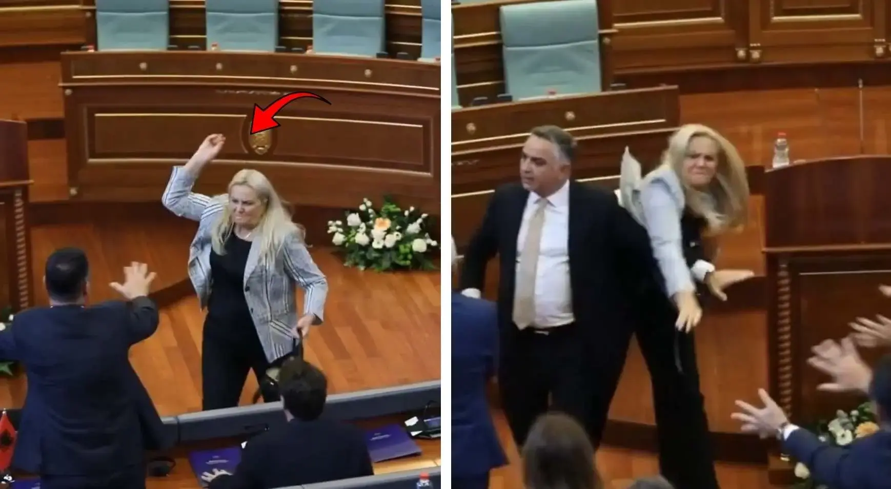 Mecliste başbakana yumurtalı protesto! Kosova'yı ayağa kaldıran görüntü
